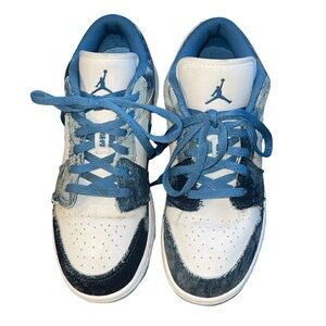 Nike Air Jordan 1 Low (GS) Washed Denim